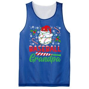 Baseball Grandpa Christmas Santa Hat Lights Snowflakes Xmas Gift Mesh Reversible Basketball Jersey Tank