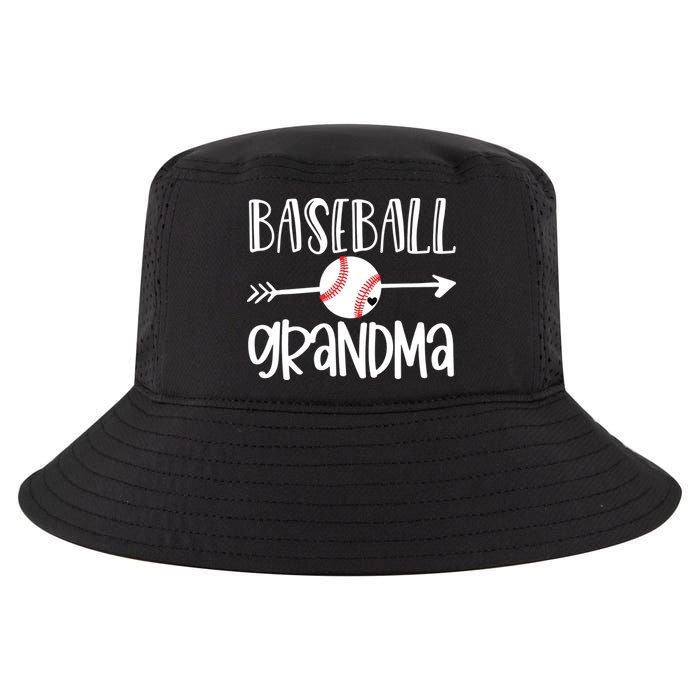 Baseball Grandma Cute From Grandson Player Arrow Heart Game Cool Comfort Performance Bucket Hat