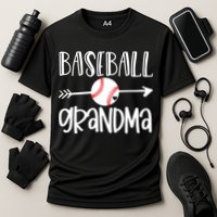 Baseball Grandma Cute From Grandson Player Arrow Heart Game Cooling Performance Crew T-Shirt