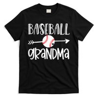 Baseball Grandma Cute From Grandson Player Arrow Heart Game T-Shirt