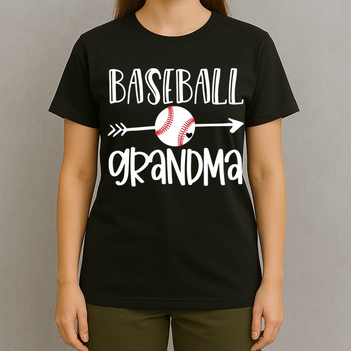 Baseball Grandma Cute From Grandson Player Arrow Heart Game T-Shirt