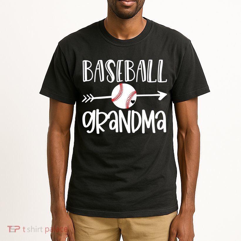 Baseball Grandma Cute From Grandson Player Arrow Heart Game Tall T-Shirt