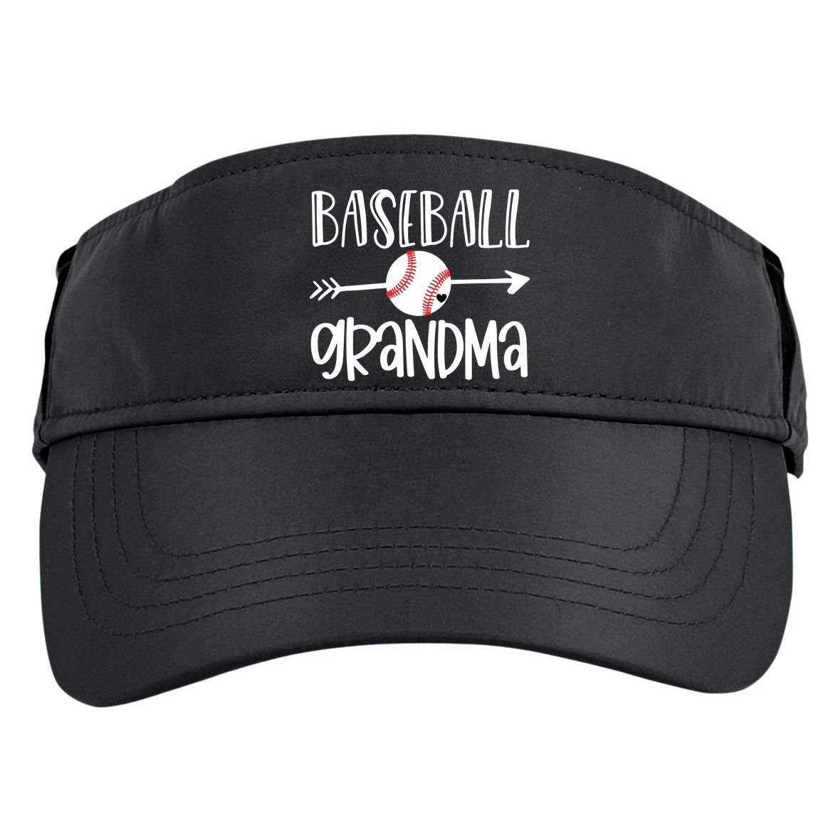 Baseball Grandma Cute From Grandson Player Arrow Heart Game Adult Drive Performance Visor