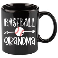 Baseball Grandma Cute From Grandson Player Arrow Heart Game 11oz C Handle Ceramic Mug