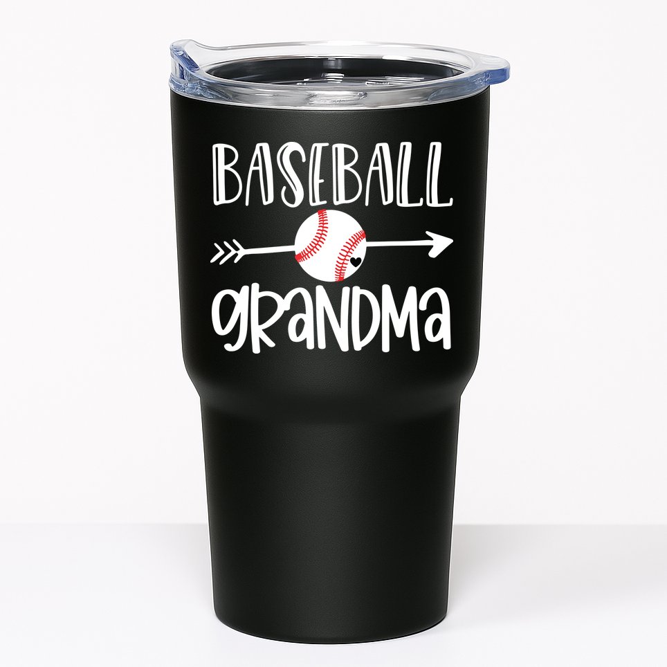 Baseball Grandma Cute From Grandson Player Arrow Heart Game Tumbler