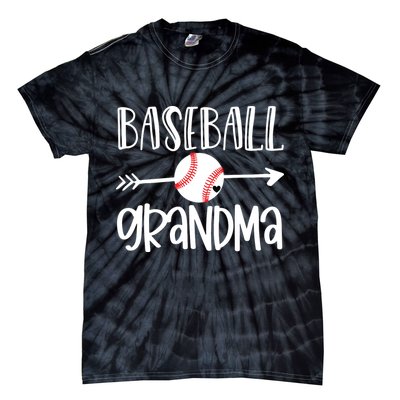 Baseball Grandma Cute From Grandson Player Arrow Heart Game Tie-Dye T-Shirt