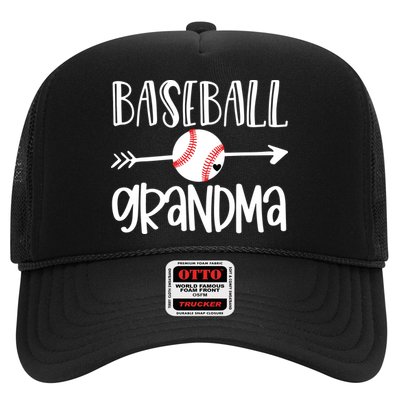 Baseball Grandma Cute From Grandson Player Arrow Heart Game Trucker Hat