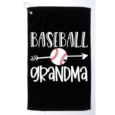 Baseball Grandma Cute From Grandson Player Arrow Heart Game Golf Towel