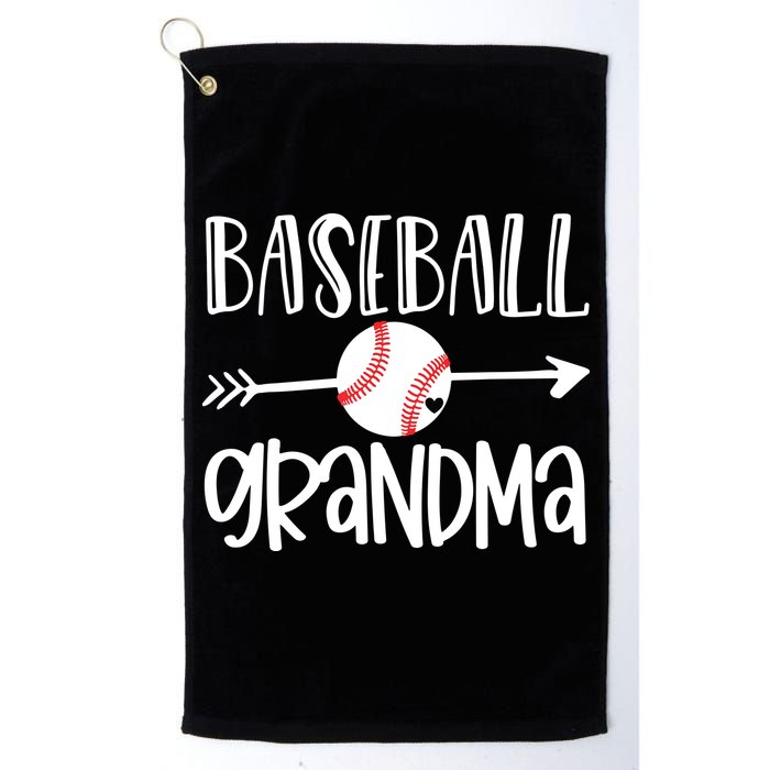 Baseball Grandma Cute From Grandson Player Arrow Heart Game Golf Towel