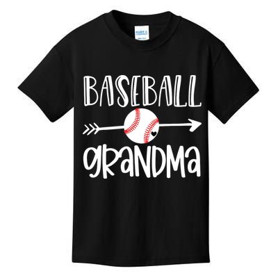 Baseball Grandma Cute From Grandson Player Arrow Heart Game Kids T-Shirt