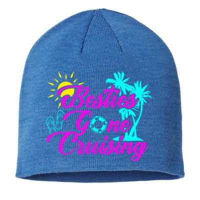 Besties Gone Cruise Matching Trip Cruising Vacation Cute Gift Sustainable Beanie