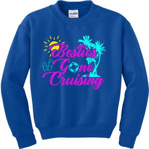 Besties Gone Cruise Matching Trip Cruising Vacation Cute Gift Kids Sweatshirt