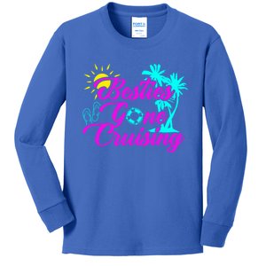 Besties Gone Cruise Matching Trip Cruising Vacation Cute Gift Kids Long Sleeve Shirt