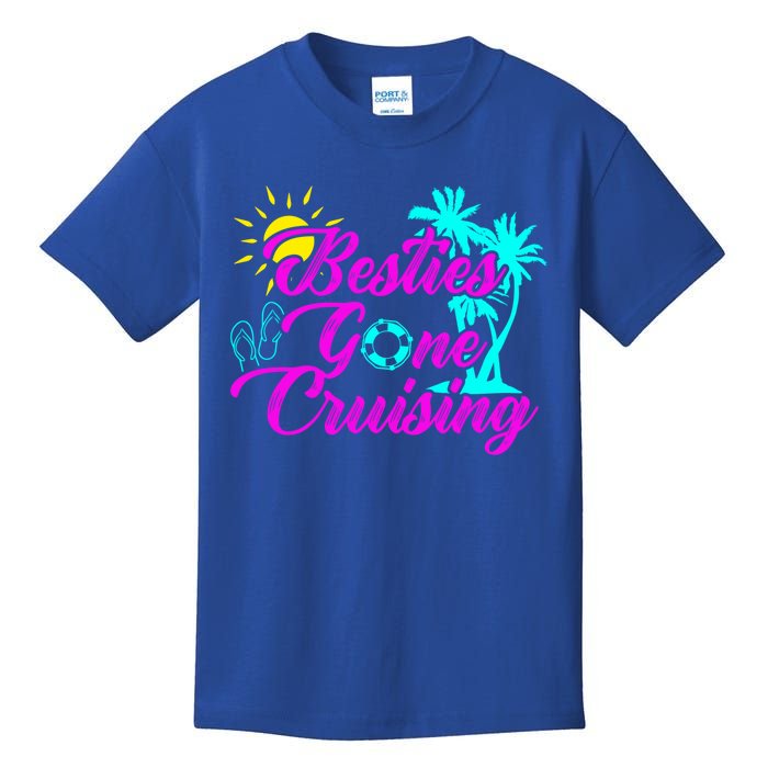 Besties Gone Cruise Matching Trip Cruising Vacation Cute Gift Kids T-Shirt