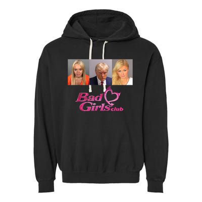 Bad Girls Club Donald Trump Mug Shot Garment-Dyed Fleece Hoodie