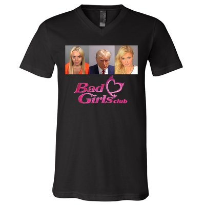 Bad Girls Club Donald Trump Mug Shot V-Neck T-Shirt