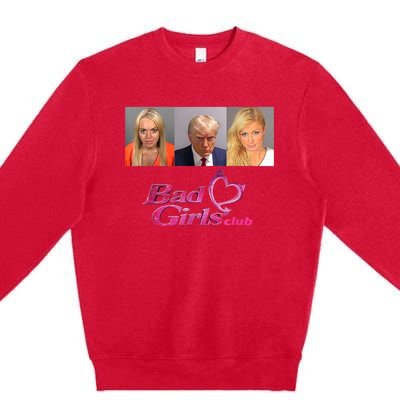 Bad Girls Club Donald Trump Mug Shot Premium Crewneck Sweatshirt