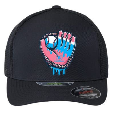 Baseball Glove Cotton Candy Drip Flexfit Unipanel Trucker Cap