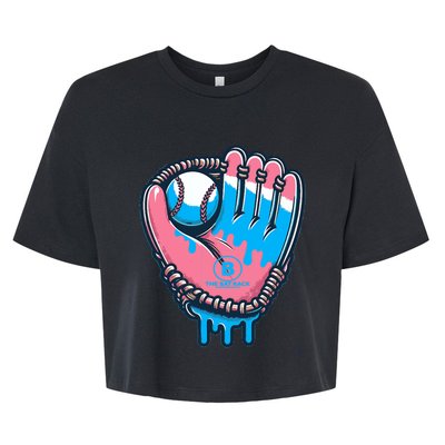 Baseball Glove Cotton Candy Drip Bella+Canvas Jersey Crop Tee