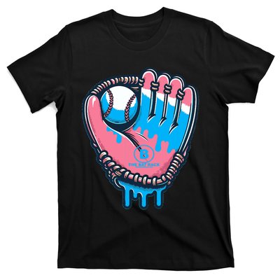 Baseball Glove Cotton Candy Drip T-Shirt