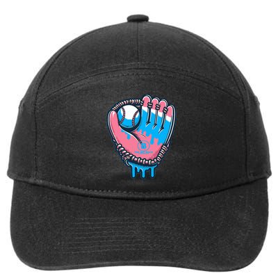 Baseball Glove Cotton Candy Drip 7-Panel Snapback Hat