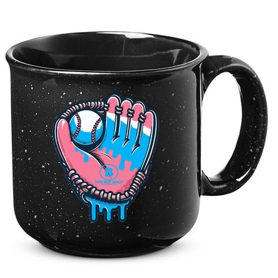 Baseball Glove Cotton Candy Drip 15oz Campfire Ceramic Mug
