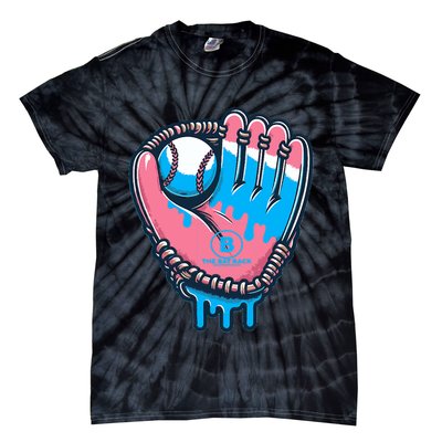 Baseball Glove Cotton Candy Drip Tie-Dye T-Shirt