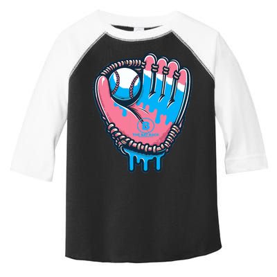Baseball Glove Cotton Candy Drip Toddler Fine Jersey T-Shirt