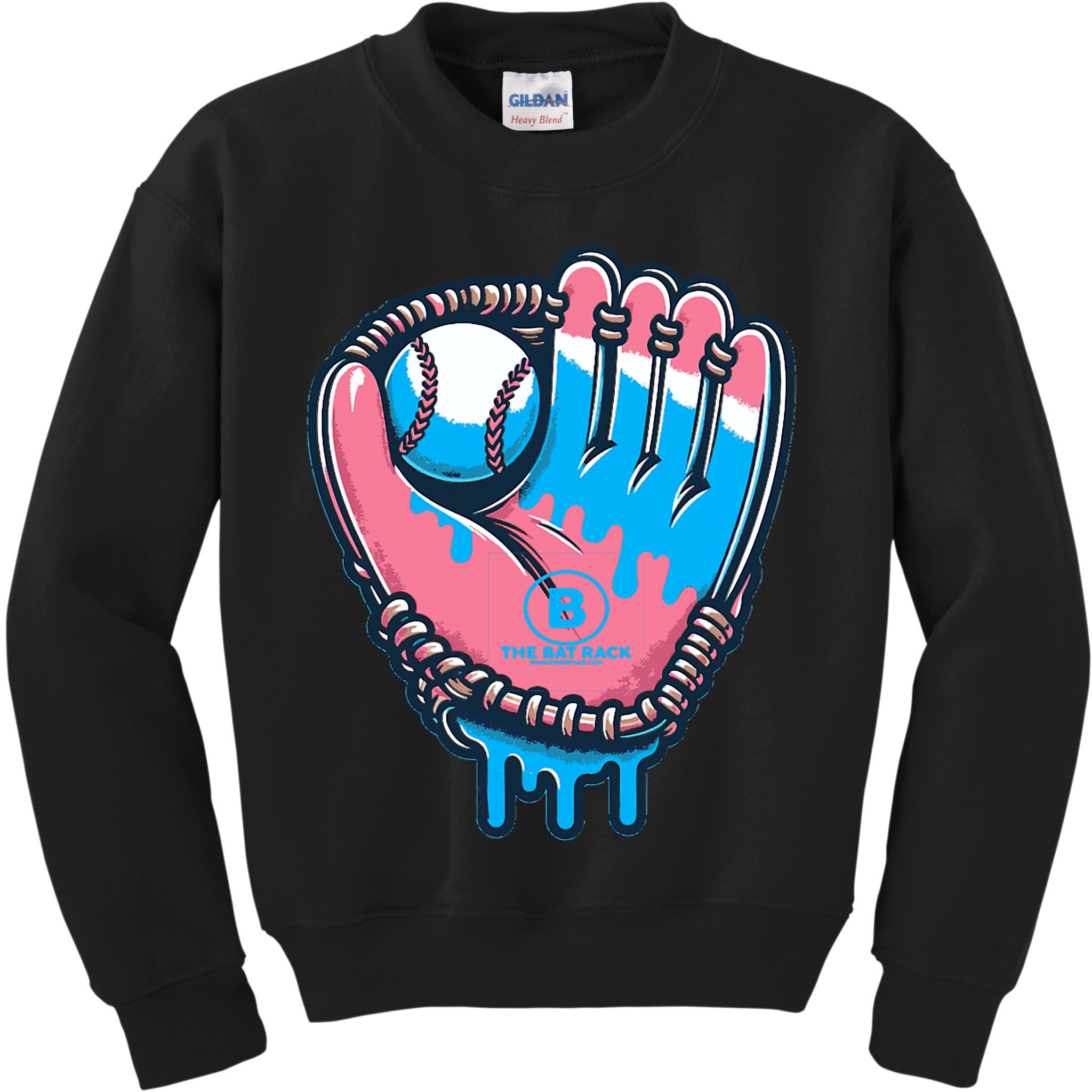 Baseball Glove Cotton Candy Drip Kids Sweatshirt