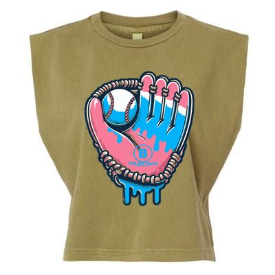 Baseball Glove Cotton Candy Drip Garment-Dyed Women's Muscle Tee