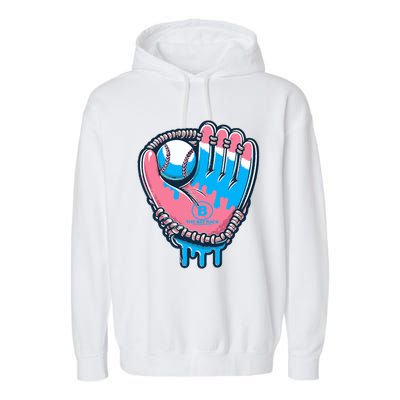 Baseball Glove Cotton Candy Drip Garment-Dyed Fleece Hoodie