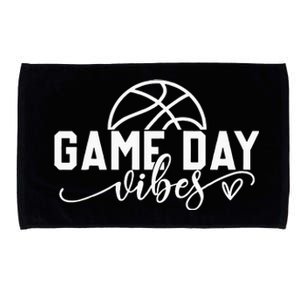 Basketball Game Day Vibes Basketball Mom Life Game Day Microfiber Hand Towel