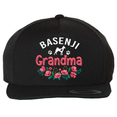 Basenji Grandma Dog Gifts Funny Cute Dog Lover Christmas Mom Wool Snapback Cap