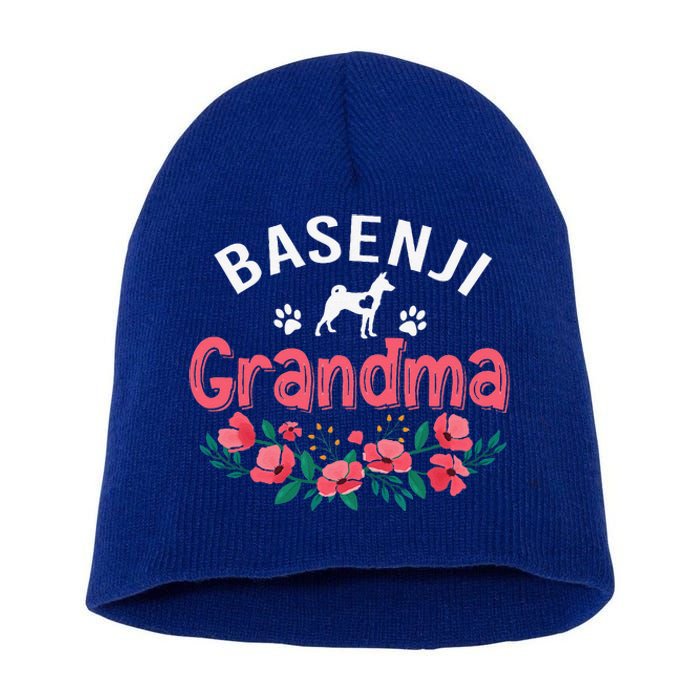 Basenji Grandma Dog Gifts Funny Cute Dog Lover Christmas Mom Short Acrylic Beanie