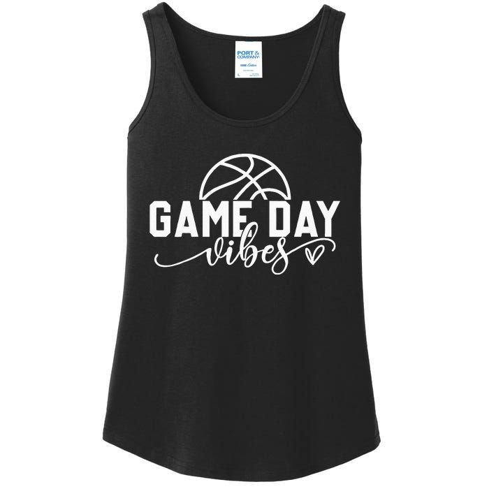 Basketball Game Day Vibes Basketball Mom Life Game Day Ladies Essential Tank