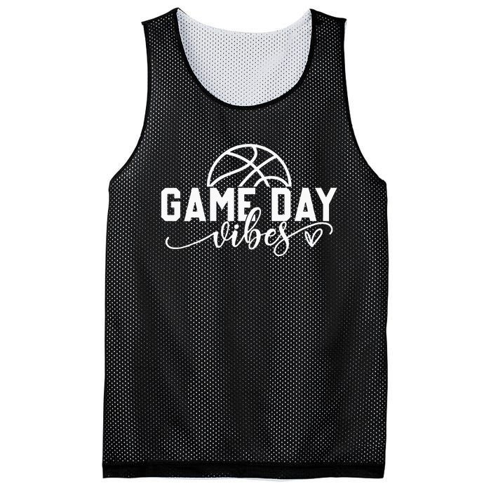 Basketball Game Day Vibes Basketball Mom Life Game Day Mesh Reversible Basketball Jersey Tank