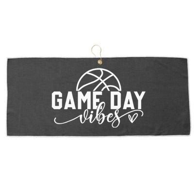 Basketball Game Day Vibes Basketball Mom Life Game Day Large Microfiber Waffle Golf Towel