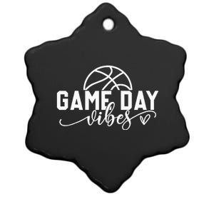 Basketball Game Day Vibes Basketball Mom Life Game Day Ceramic Star Ornament