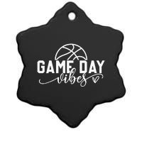 Basketball Game Day Vibes Basketball Mom Life Game Day Ceramic Star Ornament