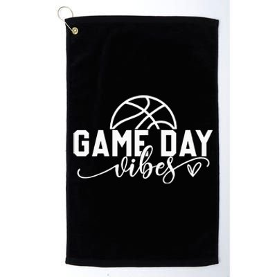 Basketball Game Day Vibes Basketball Mom Life Game Day Platinum Collection Golf Towel