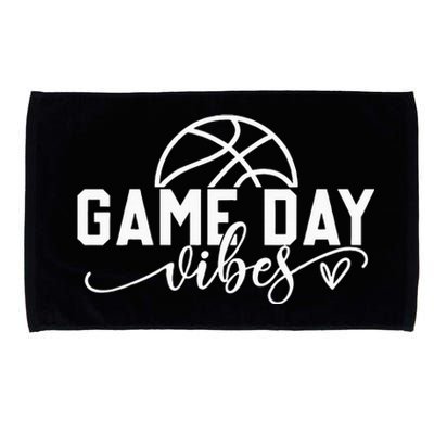 Basketball Game Day Vibes Basketball Mom Life Game Day Microfiber Hand Towel