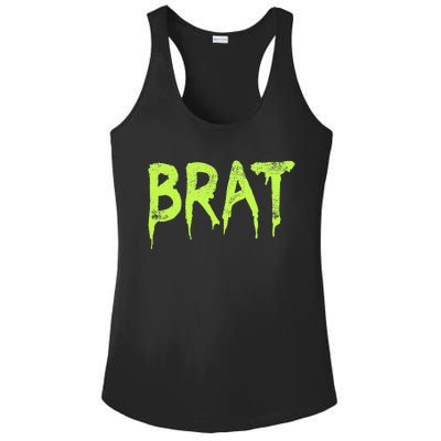 Brat Grunge Distressed Ladies PosiCharge Competitor Racerback Tank