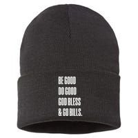 Be Good Do Good God Bless And Go B.I.L.L.S Sustainable Knit Beanie