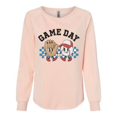 Baseball Game Day Womens California Wash Sweatshirt