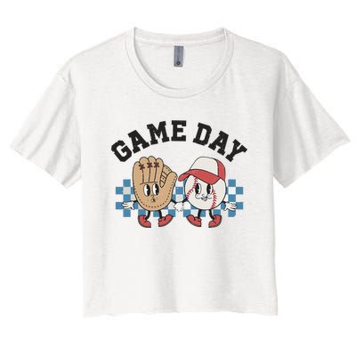 Baseball Game Day Women's Crop Top Tee