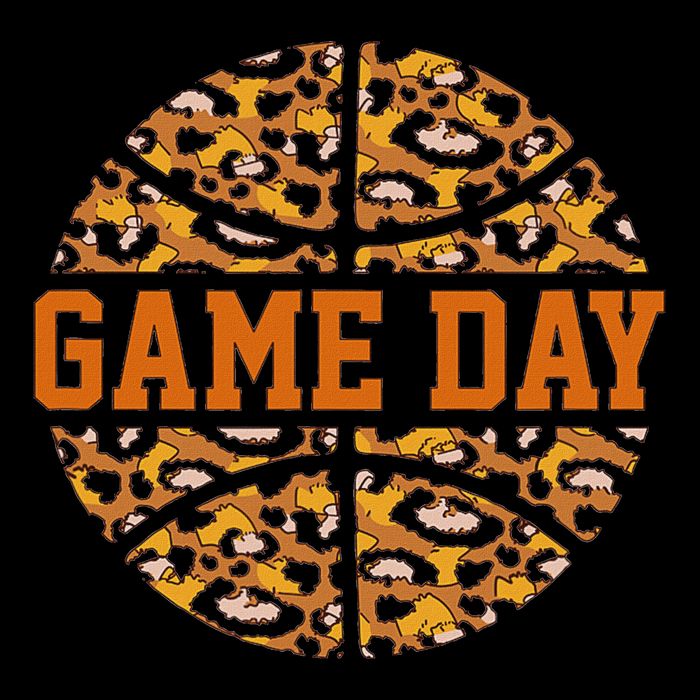 Basketball Game Day With Leopard Pattern Funny Game 7-Panel Snapback Hat