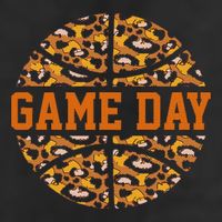 Basketball Game Day With Leopard Pattern Funny Game Knit Cap Winter Beanie