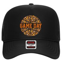 Basketball Game Day With Leopard Pattern Funny Game Trucker Hat