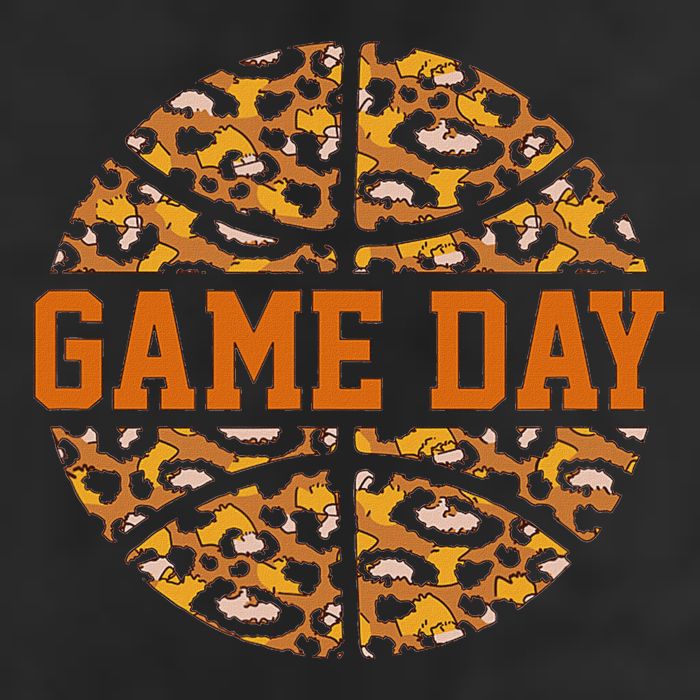 Basketball Game Day With Leopard Pattern Funny Game Trucker Hat