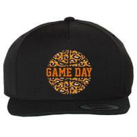 Basketball Game Day With Leopard Pattern Funny Game Wool Snapback Cap